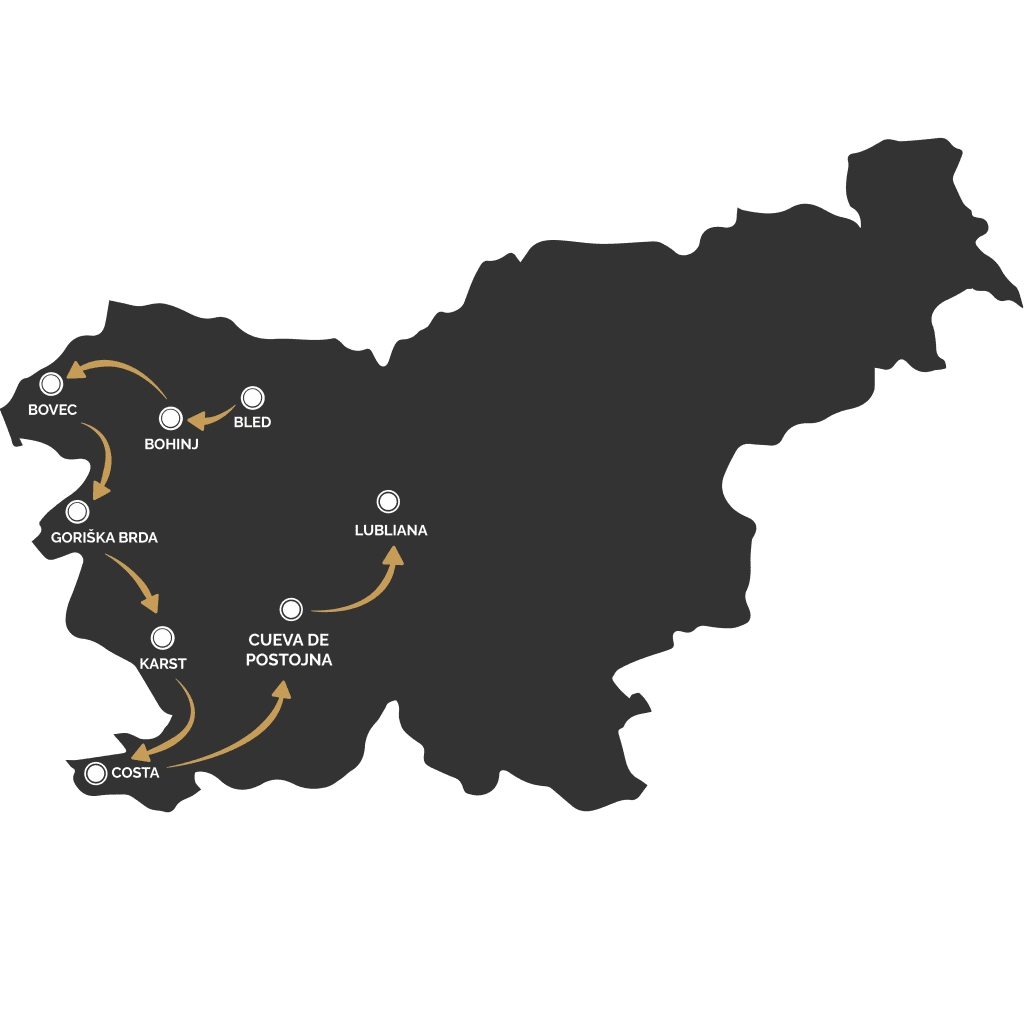 Western Slovenia Tour Map