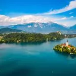 Isla de Bled desde arriba