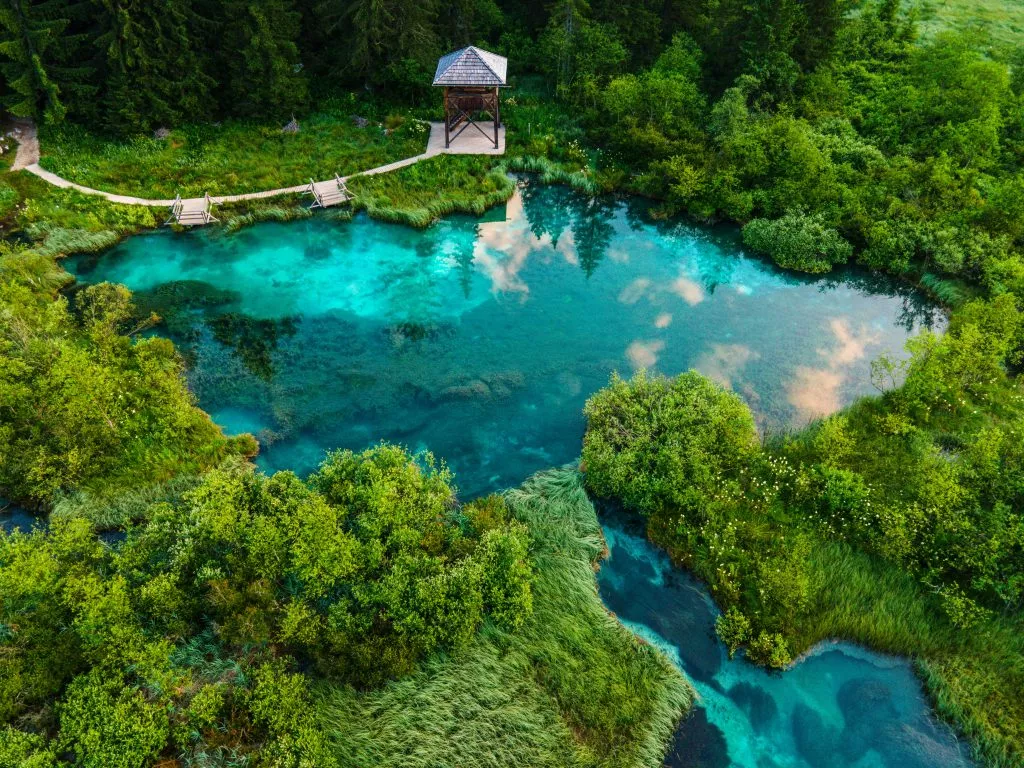 Reserva natural de Zelenci cerca de Kranjska Gora